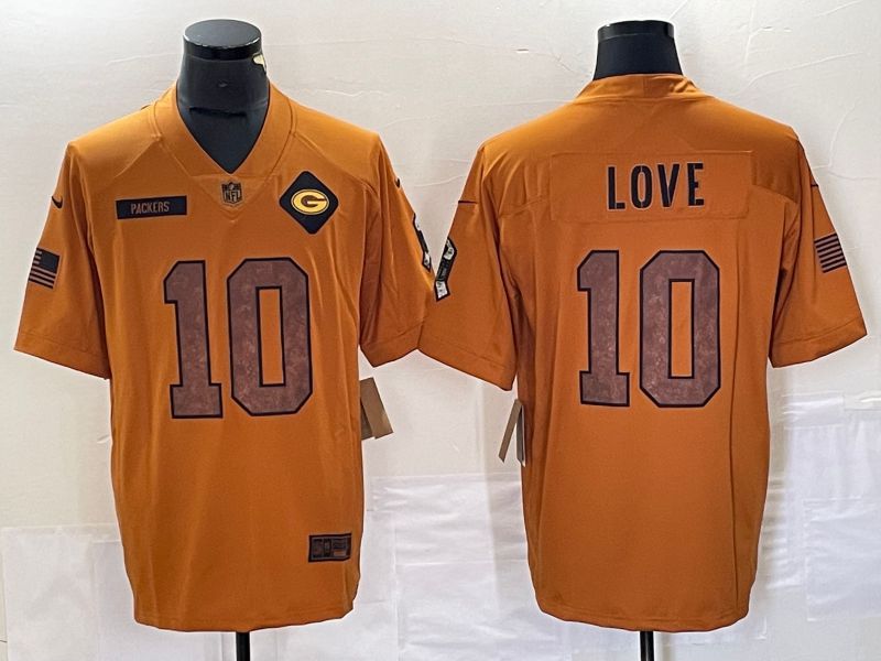 Men Green Bay Packers #10 Love brown Nike 2023 Salute To Service Limited NFL Jersey->green bay packers->NFL Jersey